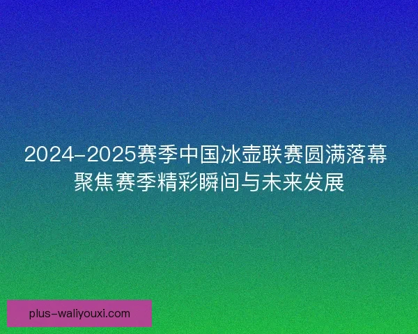 2024-2025赛季中国冰壶联赛圆满落幕 聚焦赛季精彩瞬间与未来发展